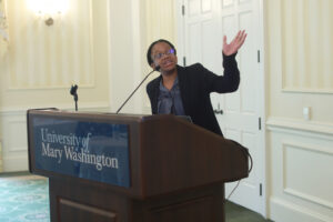 Nicholson pitched ‘Preventing Period Poverty’ in April, before a committee composed of the Alumni Association Board of Directors and Young Alumni Council. Photo by Karen Pearlman.
