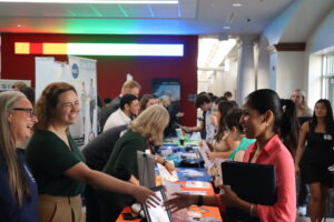 Nearly 100 students attended the Business Career Pathways event hosted by UMW's College of Business. Photo by Killian Petty.