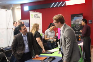 The recent Business Career Pathways event, held in Woodard Hall's Red Room, drew a mix of students from technical and business disciplines. Photo by Killian Petty.