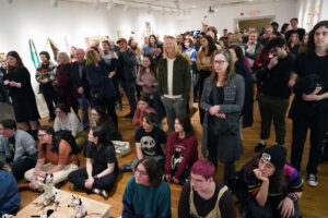 A large crowd attended the exhibit’s opening night to celebrate 25 years of artistic expression.
