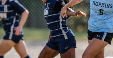 Women playing soccer