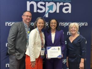 Among her many accolades, Dr. Melanie Kay-Wyatt '92, M.Ed. '07, was selected by the National School Public Relations Association as a 2023 Superintendent to Watch, recognizing her effective use of technology to engage and inform the school community while also expanding two-way communication and outreach efforts.
