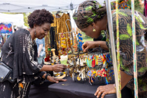 A variety of artisans sold handmade jewelry, clothing, baskets, glassware, soaps and more at the fair.