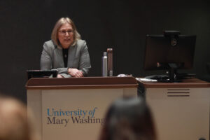College of Business Dean Filiz Tabak kicked off the Eagle Innovation StartUp Pitch Competition with a poignant definition of entrepreneurship. Photo by Karen Pearlman.