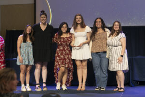 UMW Women in Business won Eagle Awards for Outstanding Overall Achievement for a Club or Organization, as well as Outstanding Annual Program for Women's Week. Photo by Karen Pearlman.