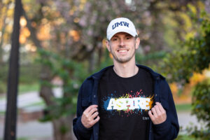 UMW senior Will Thompson set out in his college career to get to know everyone he could. That led him in part to become president of the Student Government Association, where he poured his efforts into making a difference for the Mary Washington student body. Photo by Parker Michels-Boyce.