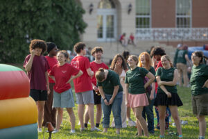 Throngs of UMW students from all class years converge on the heart of campus for the annual Devil-Goat Day competition. Photo by Parker Michels-Boyce. University of Mary Washington April 24, 2025