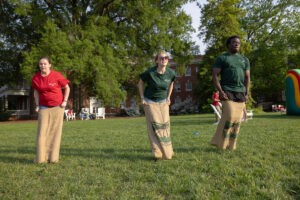 The uniquely UMW tradition of Devil-Goat Day began in 1926 and has gone through several iterations through the years. It remains an iconic campus custom that brings equal parts competition and camaraderie to UMW students heading into finals week. Photo by Parker Michels-Boyce.