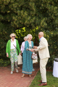 President Paino greets guests during the welcome reception at Brompton. Photo by Karen Pearlman.