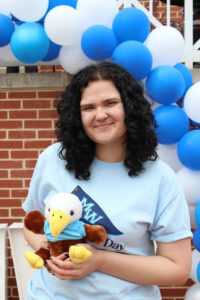 Students participated in a scavenger hunt to find stuffed eagles hidden across campus and win donations to the areas of their choice, thanks to a gift by Beth Craig ’77.