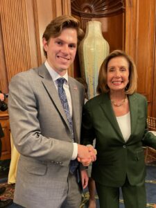 As a UMW student, senior Will Thompson spent multiple stints working on Capitol Hill, where he met preeminent political figures, such as former House Speaker Nancy Pelosi.
