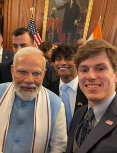 As a UMW student, senior Will Thompson spent multiple stints working on Capitol Hill, where he met preeminent political figures, such as Indian Prime Minister Narendra Modi.