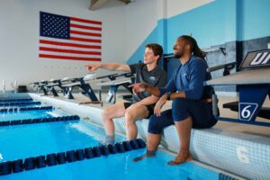 Diederich worked closely with Director of Campus Recreation Michael Middleton on the Goolrick Pool renovation. Photo by Parker Michels-Boyce.