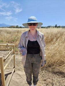 The summer excavation provided many unforgettable discoveries for students (pictured, Ava Ward), including Byzantine glass, coins, a basin-shaped carving, a cremation urn and more.