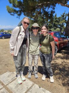 University of Mary Washington students (From L-R: Ava Ward, Eve Stewart, and Cynthia-Rose Seeds) worked together at an archaeological dig site in Corinth’s ancient port of Lechaion in Greece.
