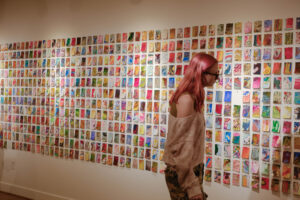 The 'Take a Painting' exhibit (pictured here) is one of four exhibits at Mary Washington’s duPont and Ridderhof Martin Galleries this year bringing together national and regional artists, alumni and students for both creativity and conversation. Photo by Nellie Bittenbender.