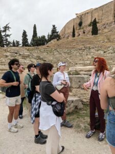 UMW Classics Abroad group in Greece during spring break 2025.