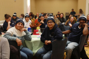 Faculty and staff from across campus gathered at the Employee Appreciation Luncheon, held Tuesday, Oct. 14, in the Cedric Rucker University Center's Chandler Ballroom for conversation, door prizes, awards and lots of UMW spirit. Photo by Karen Pearlman.