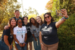 Sponsored by the Office of Alumni Engagement and the Department of Athletics, Homecoming brings together alumni and current students, including from the Student-Athlete Advisory Council (SAAC) to join in the festivities.