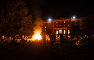 The Big Ash Bonfire will light up Jefferson Square on Friday night, kicking off Homecoming weekend with warmth, laughter and school pride.