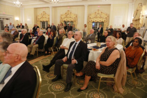 Sponsors and fans of the William B. Crawley Great Lives Lecture Series filled the Jepson Alumni Executive Center's ballroom for an event last week to unveil the subjects and presenters of the 2026 series. Photo by K Pearlman Photography.