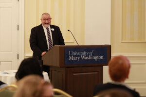 Director of UMW Museums Scott Harris '83 took the reins of the William B. Crawley Great Lives Lecture Series last year. Photo by K Pearlman Photography.