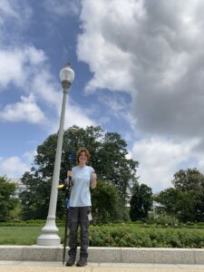 Photo of Jillian Rosenquist who spent last summer interning with the U.S. Architect of the Capitol, mapping garden beds across the Capitol Grounds and Arboretum.