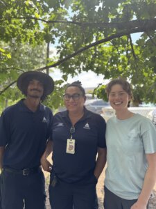 Photo of Rosenquist with arborists during her internship with the U.S. Architect of the Capitol.