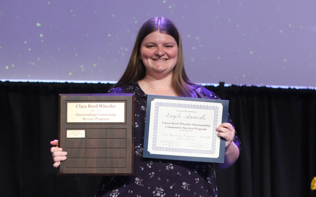 Someone accepting an award onstage