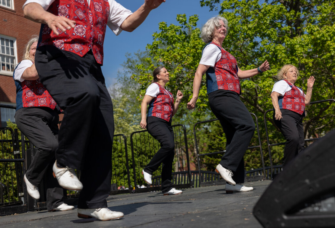 Photo of women dancing on a stage