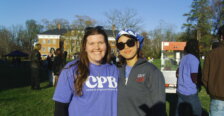 Ashley Lam poses with friend outdoors at 2026 CPB Block Party, one of the many events she helped organize