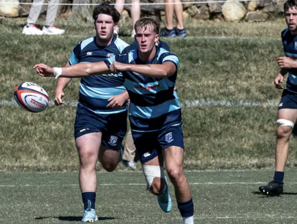 Rugby players on the field