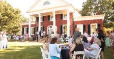 Alumni and their guests at the welcome reception at Brompton.