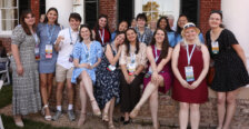 A group of young alumni, students and staff at Brompton.