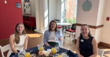 Brittany McBride, Jenn Cole and Amy Jessee seated at a table during the COB Alumni Awards event