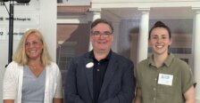 Megan Shepherd, Tim O'Donnell, and Carolina Brusch pose at the awards ceremony.