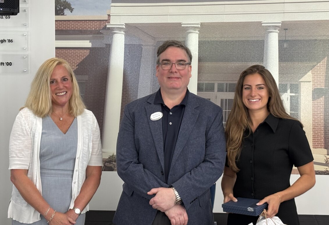 Megan Shepherd, Tim O'Donnell, and Christina Malave pose at the awards ceremony.