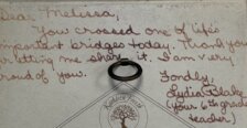 A photo of a handwritten congratulatory note