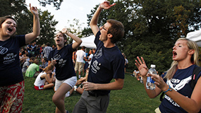 Students enjoying orientation activities