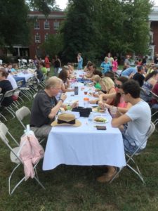 Family at a picnic