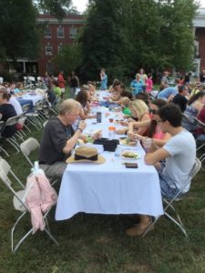 Family at a picnic