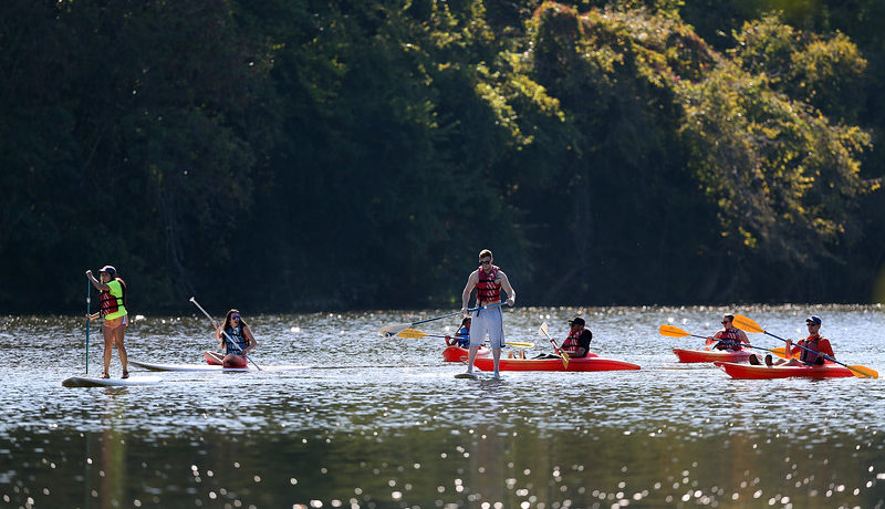 UMW students take to the water at City Docks Park, Fredericksburg, VA.