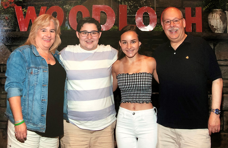 The Miller Family (Kim, UMW junior Megan, high school junior Madison, and Martin) on vacation in 2019. 