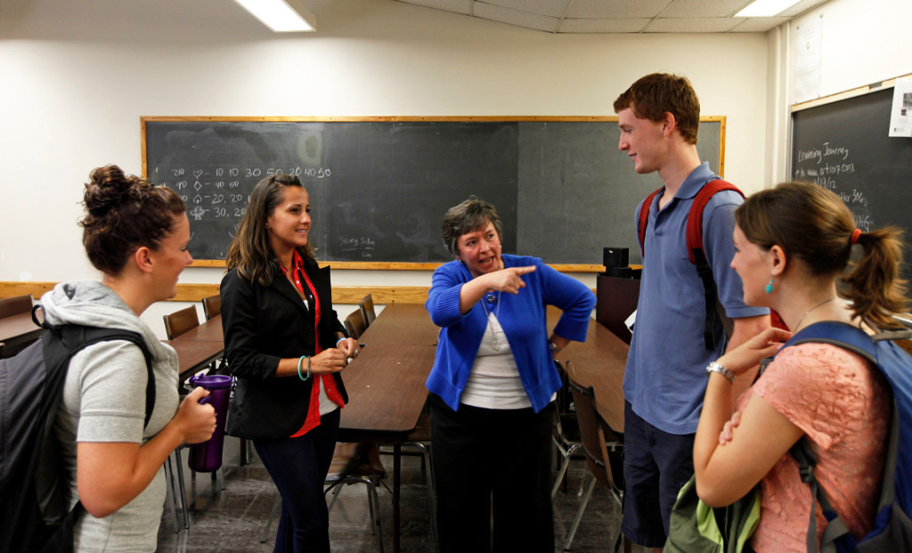 Lynne D. Richardson, Dean of the College of Business teaches a class,Tuesday, Sept.18, 2012. (Photo by Norm Shafer).