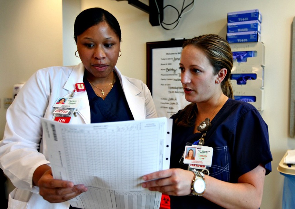 Bachelor of Science in nursing program, at Mary Washington Hospital. Posed pictures. Tuesday June 3, 2014. (Photo by Norm Shafer).