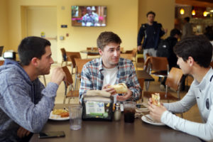 Students eating in UC