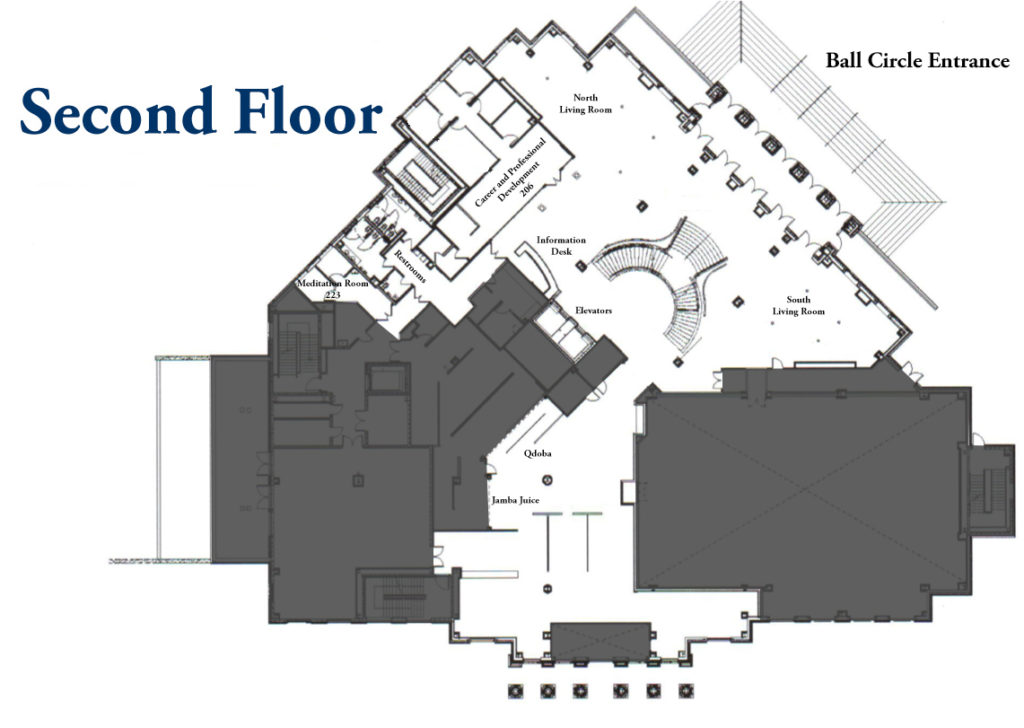 University Center Second Floor Diagram