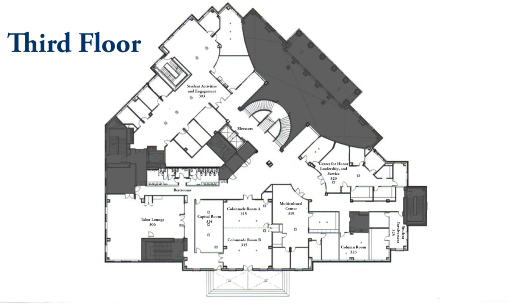 University Center Third Floor Diagram
